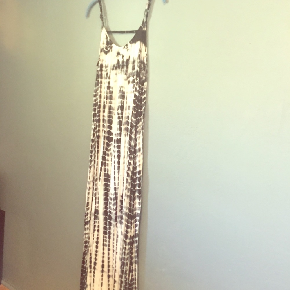 Tie die Maxi dress with string open back